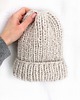czapki damskie Wełniana czapka ecru jasnoszara beanie wełna merino alpaka bawełna handmade 1
