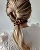 gumki do włosów Gumka jedwabna, scrunchie, brązowa panterka MINI 3