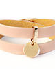 bransoletki skórzane bransoletka skórzana nude & gold  1