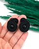 kolczyki soutache Kolczyki sutasz czarne sztyfty Largo z onyksem małe lekkie 1