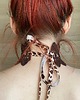 chokery Czekoladowy brązowy koronkowy choker szydełkowy z pazurem 5