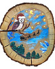 obrazy Obrazy na drewnie - Wood slice art painting malowidła na drewnie 1