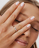 pierścionki elastyczne Pierścionek pozłacany z akwamarynem i kyanitem Natural Beauty 1