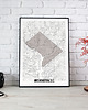 plakaty Washington mapa plakat  50x70 cm / A3 / A4 3