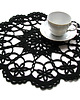 podkładki do kuchni ażurowa serwetka filcowa czarna śr.40cm 1