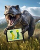 skarpetki damskie Zielone różne skarpetki w śmieszne dinozaury 1