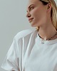 bransoletki z kamieni naturalnych Surowy Choker z Muszlą Obsydianem i Perłami 2