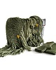 szale damskie Delikatna chusta handmade COSY oliwkowa 2