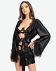 szlafroki damskie Satynowe kimono Black Beauty 2