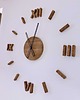 zegary Zegar przyklejany na ścianę z drewna, 50-70cm dąb 1