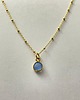 złote naszyjniki Naszyjnik chalcedon niebieski BABY BLUE 2