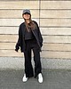 bluza bez kaptura damska Bluza Bomber black na zamek 8