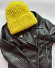 czapki damskie Wełniana czapka oversize - żółta 1