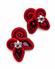 kolczyki soutache Czerwone kolczyki soutache 1