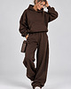 komplety damskie Dres Hoodie + Baggy 2W1 CHOCOLATE BROWN 1