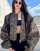 kurtki damskie Krótka kurtka typu bomber camo 7