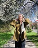 marynarki damskie Kimono wełna bawełna patchorkowe oko z frędzlami na plecach. 8