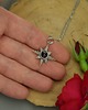wisiory Mały wisiorek róża wiatrów fioletowy ametyst wire wrapping 4