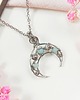 wisiory Naszyjnik Lunula Amazonit stal chirurgiczna wisiorek handmade 3