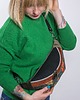 saszetka nerka Brązowa nerka damska handmade w kwiaty KWIATOWA NOSTALGIA 1