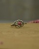 pierścionki - różne Pierścionek regulowany rodonit wire wrapping 4
