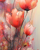 plakaty Tulipany - Plakat - Olej, Boho, Abstrakcja 1