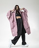 płaszcze damskie Płaszcz longline hoodie oversize dusty pink 1