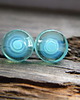 kolczyki wire wrapping wodny wir  - sztyfty 2
