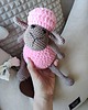 przytulanki dla niemowląt i dzieci Maskotka owieczka na szydełku Baranek bubble pink 8