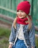 czapki dziecięce Czapka z kominem wiosenna dziecięca - czerwony 1