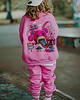 bluzy dla dziewczynki Dres oversize Teddyland różowy 2