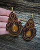 kolczyki soutache Czekoladowe kolczyki soutache 4