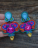 kolczyki soutache Duże i kolorowe kolczyki sutasz 5