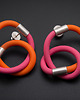 kolczyki wire wrapping Srebrne kolczyki z kauczuku SUPŁY (L) 2