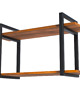 regały i półki Półka Wiszaca na Ścianę Loft  Podwójna Metalowa do Salonu Regał 80 cm 4