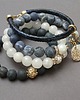 bransoletki z kamieni naturalnych Navy blue and white vol. 21 /27.04.22/ -  set 1
