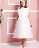 sukienki komunijne Biała sukienka dziewczęca z haftowanymi rękawami Isabel 1