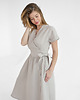 sukienki midi damskie Lniana Sukienka JASMINE ALMOND MILK 5