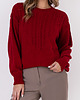 swetry damskie  Sweter w sportowym stylu - SWE322 czerwony MKM 2