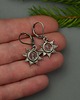 kolczyki wire wrapping Małe kolczyki słoneczka kryształ górski wire wrapping 1