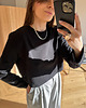 t-shirt damskie Longsleeve Mood short black 1