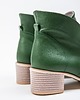 botki damskie BOTKI NA 5 CM KLOCKU - SKÓRA NATURALNA - MODEL 482 - KOLOR CIEMNY ZIELONY 4