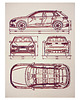 grafiki i ilustracje WYDRUK NA TEKTURZE 30X40 cm AUDI RS3 Sportback 1