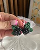 kolczyki z masy plastycznej Kolczyki z jagodami jeżyna. Handmade Polska. Polimerowa glina 1