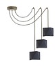 lampy wiszące Kolorowa 3-płomienna lampa wisząca do jadalni KANO D3 5