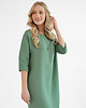 sukienki midi damskie Lniana Sukienka PEONY EUCALYPTUS GREEN 1