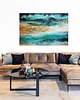 obrazy Blue lagoon 12 obraz abstrakcyjny nowoczesna abstrakcja do salonu 150x100 cm 8