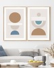 plakaty DWA PLAKATY boho geometryczne mid century 1