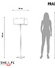 lampy podłogowe Klasyczna lampa stojąca z kwadratowym abażurem 40x40 PRAGA 2