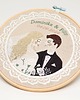 Ślub - inne Personalizowana pamiątka ślubna, haft ślubny/ rocznicowy w tamborku 4